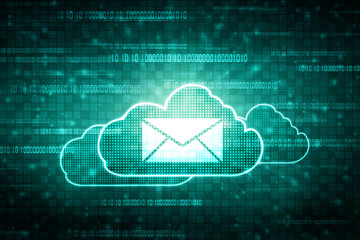 2d illustration Network community concept .e mail sign