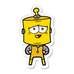 sticker of a cartoon robot