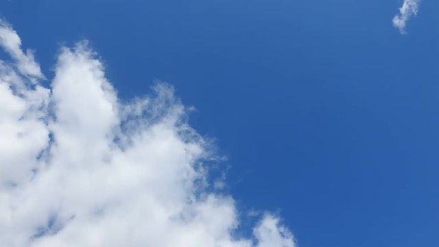 きれいな青空です、雲の流れは速いです。タイムラプス動画