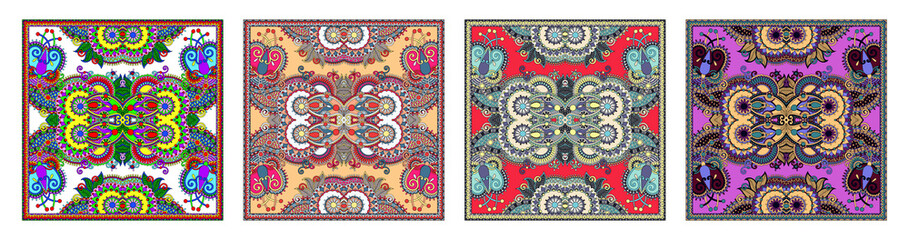 Traditional ornamental floral paisley bandanna