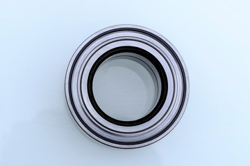 car. front suspension. wheel bearing. two pieces. stand on each other. on a white background. no isolation