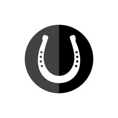 Horseshoe silhouette icon or sign