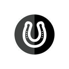 Horseshoe silhouette icon or sign