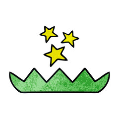 retro grunge texture cartoon magic lotus flower