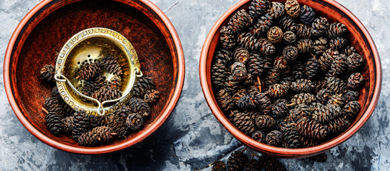 Healing alder cones