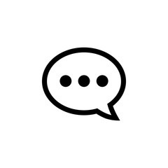 Chat icon vector. Chat Icon in trendy flat style. Speech bubble symbol