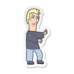 sticker of a cartoon angry man