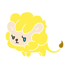 cartoon kawaii cute lion cub