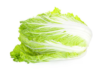 fresh chinese cabbage on a white background
