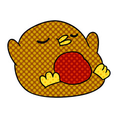 cartoon cute kawaii red robin