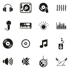 Fototapeta premium DJ or DJ Equipment Icons