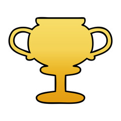 gradient shaded cartoon gold trophy