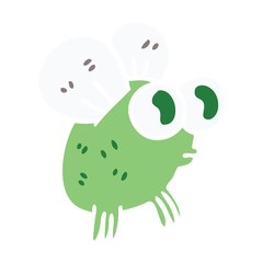 quirky hand drawn cartoon fly