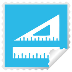 square peeling sticker cartoon maths set