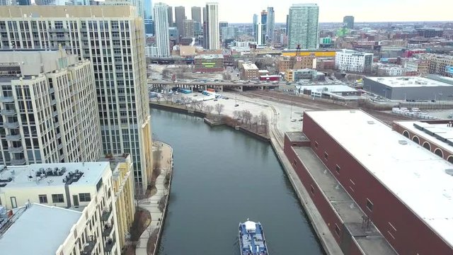 4k Cinematic Aerial footage Chicago, Illinois, USA
