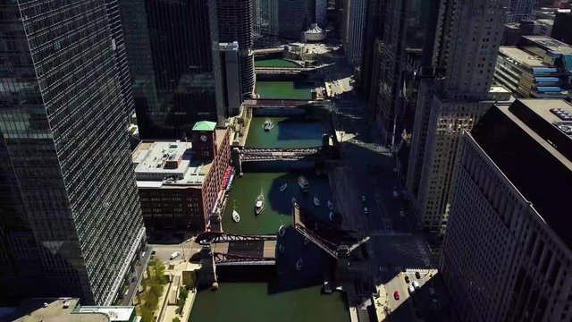 4k Cinematic Aerial footage Chicago, Illinois, USA