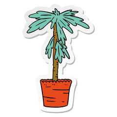 sticker cartoon doodle of a house plant