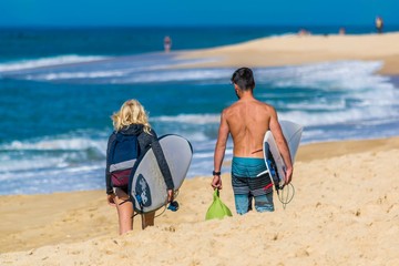 Fototapeta premium Surfeurs