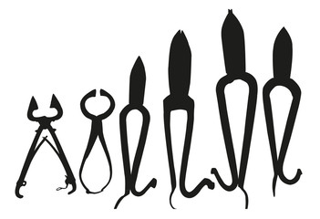 tools silhouette vector