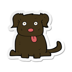 sticker of a cartoon dog