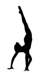 Fototapeta premium gymnast girl body silhouette vector