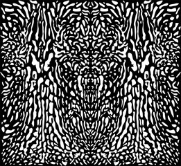 Animal print background. Feline fur illustration. © abeadev