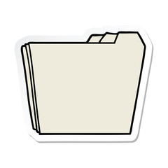 sticker of a cartoon business folders