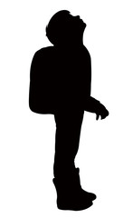 student child silhouette vector