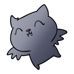 gradient cartoon of cute kawaii bat
