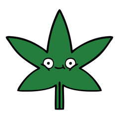 cute cartoon marijuana leaf