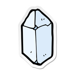 sticker of a cartoon crystal