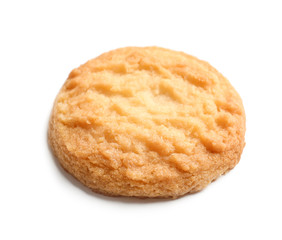 Tasty Danish butter cookie isolated on white