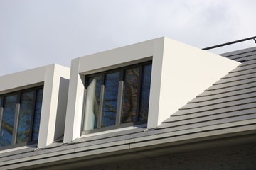 Tiled roof with dormers