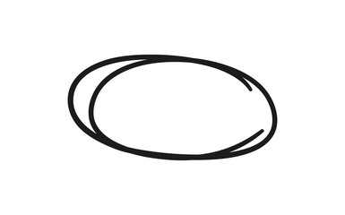 Hand drawn set of objects for design use. Black Vector doodle ellipses on white background.  Abstract pencil drawing. Artistic illustration grunge elements