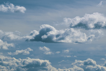 The vast blue sky and clouds sky