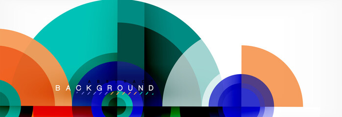 Fototapeta premium Geometric circle abstract background, creative geometric wallpaper.