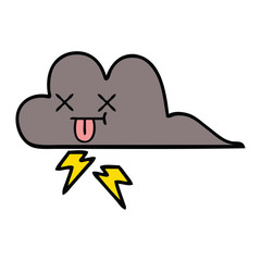 cute cartoon storm cloud