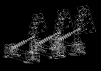 car pedals Architect Blueprint 