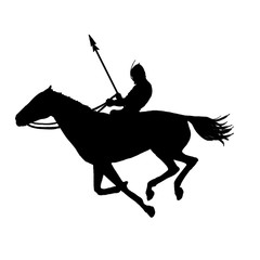 silhouette of horse and rider