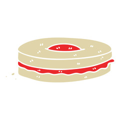 quirky hand drawn cartoon jam biscuit