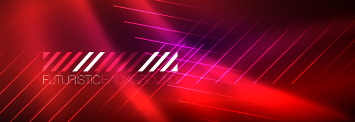 Shiny glowing lights neon color design background