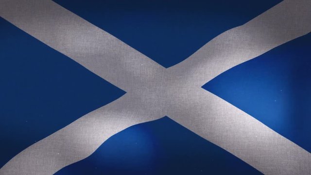The Scotland national waving flag.