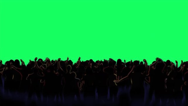 Animated Concert audience on a Green Screen