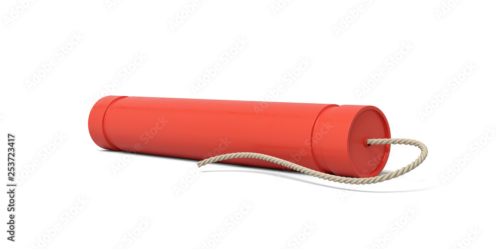 Aufkleber 3d rendering of a dynamite stick on a white background.