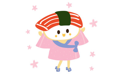 Cute Sushi cartoon character