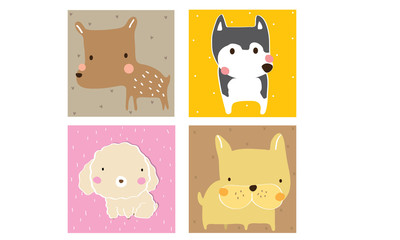 Cute Animals cartoon vector