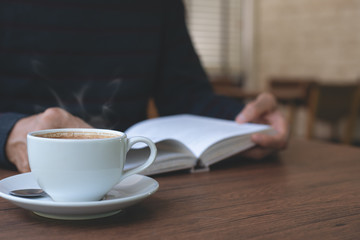 Man reading book