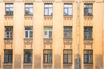 Fototapeta na wymiar windows and details on an exterior of the building