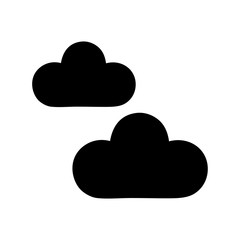 flat symbol snow cloud