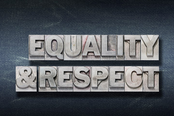 Naklejka premium equality and respect den